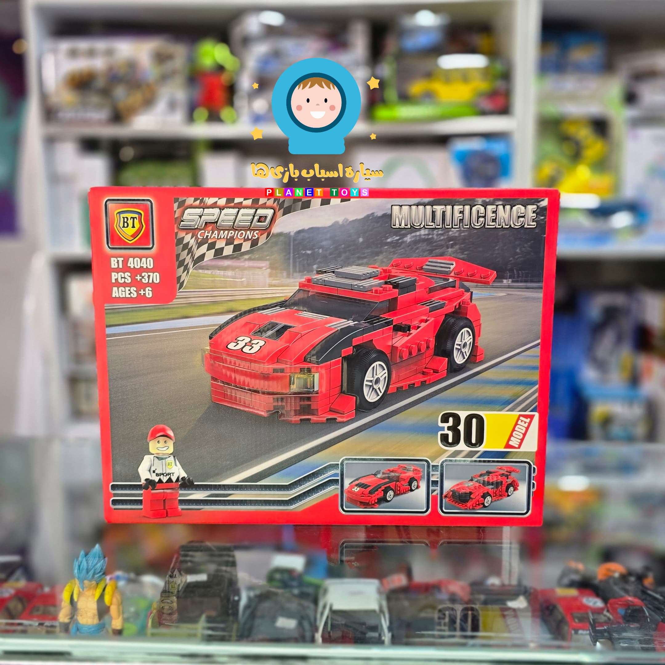 لگو 30 مدل ماشین مسابقه BT4040 رنگ قرمز 370تکه